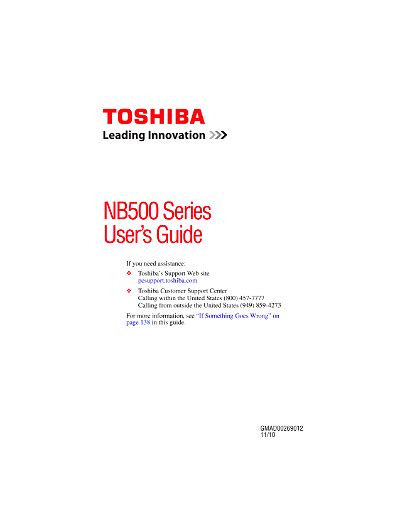 toshiba nb505 screen pdf manual